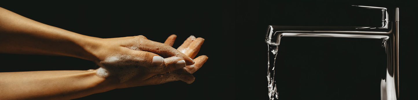 Natural Soap - Hands washing with soap