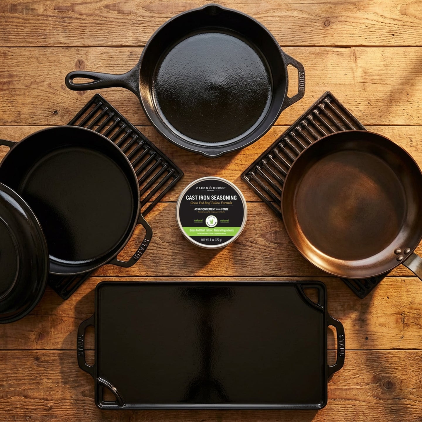 Beef Tallow Cast Iron Seasoning & Conditioner, 170g