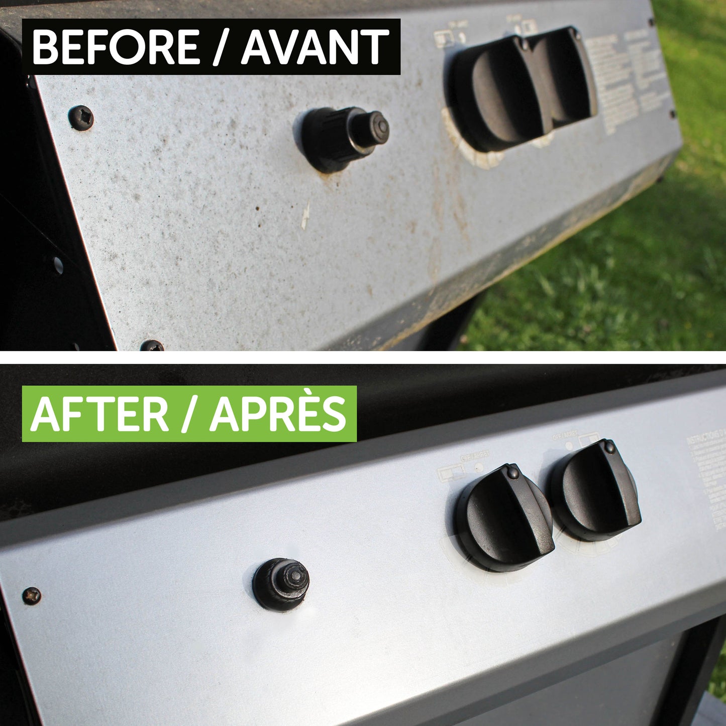 BBQ Cleaning Oil Before & After Dials