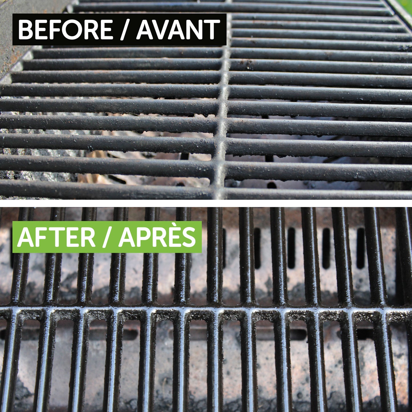 BBQ Cleaning Oil Before & After Grill