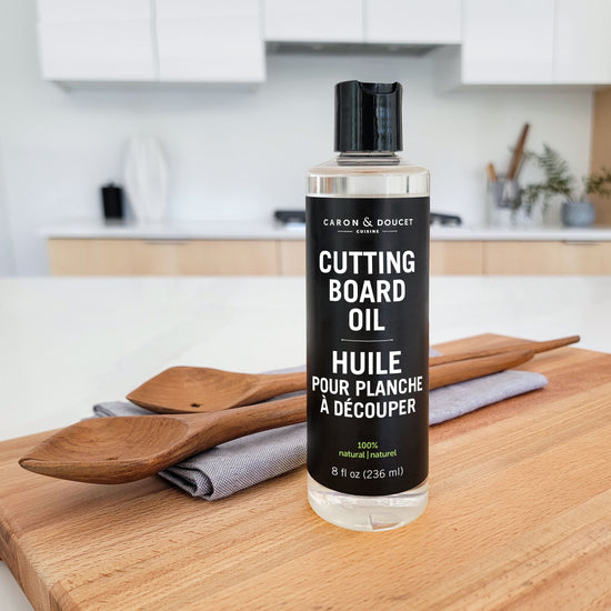 Load image into Gallery viewer, Caron &amp;amp; Doucet Natural Cutting Board Oil and Spoons
