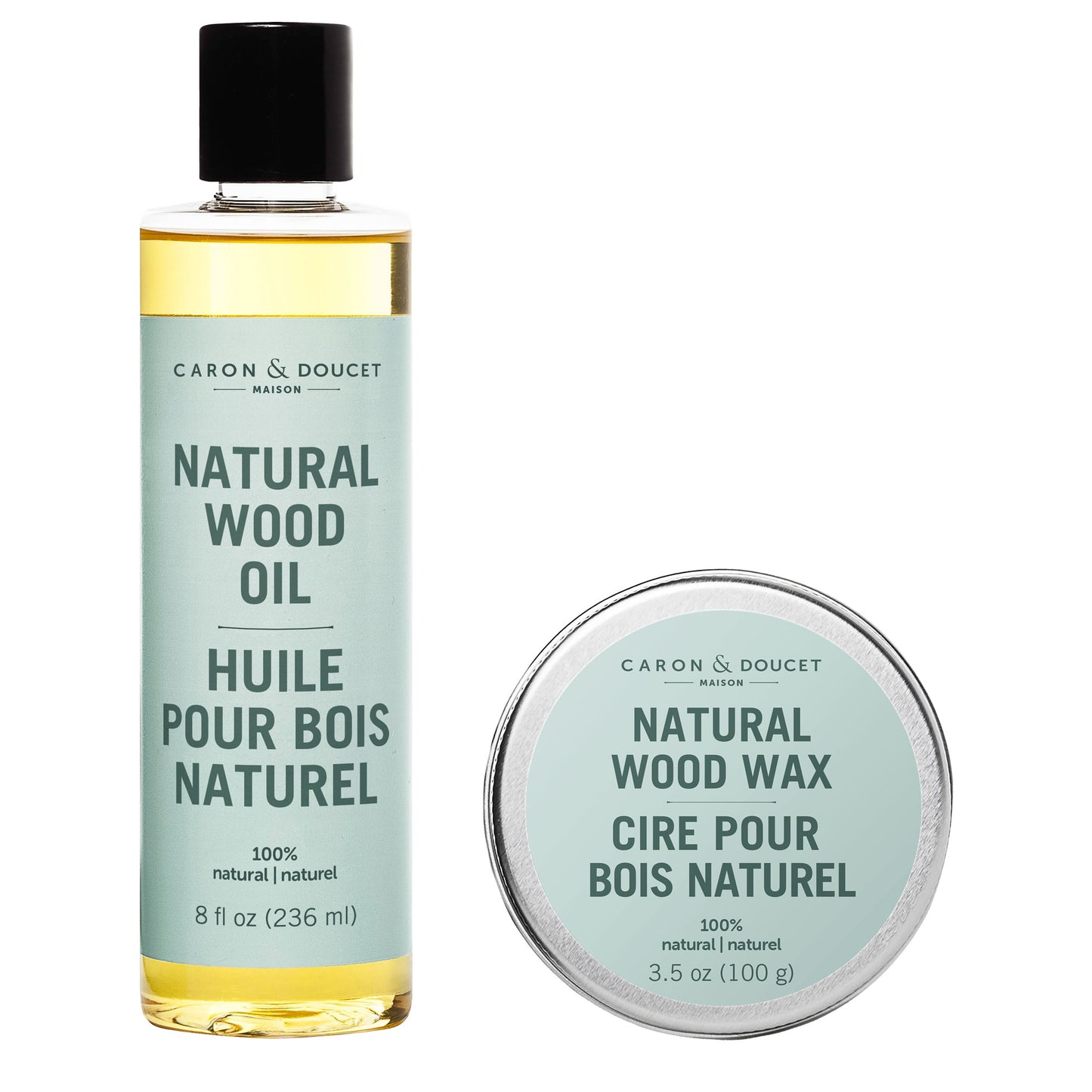 Caron & Doucet Natural Wood Oil and Wax Bundle