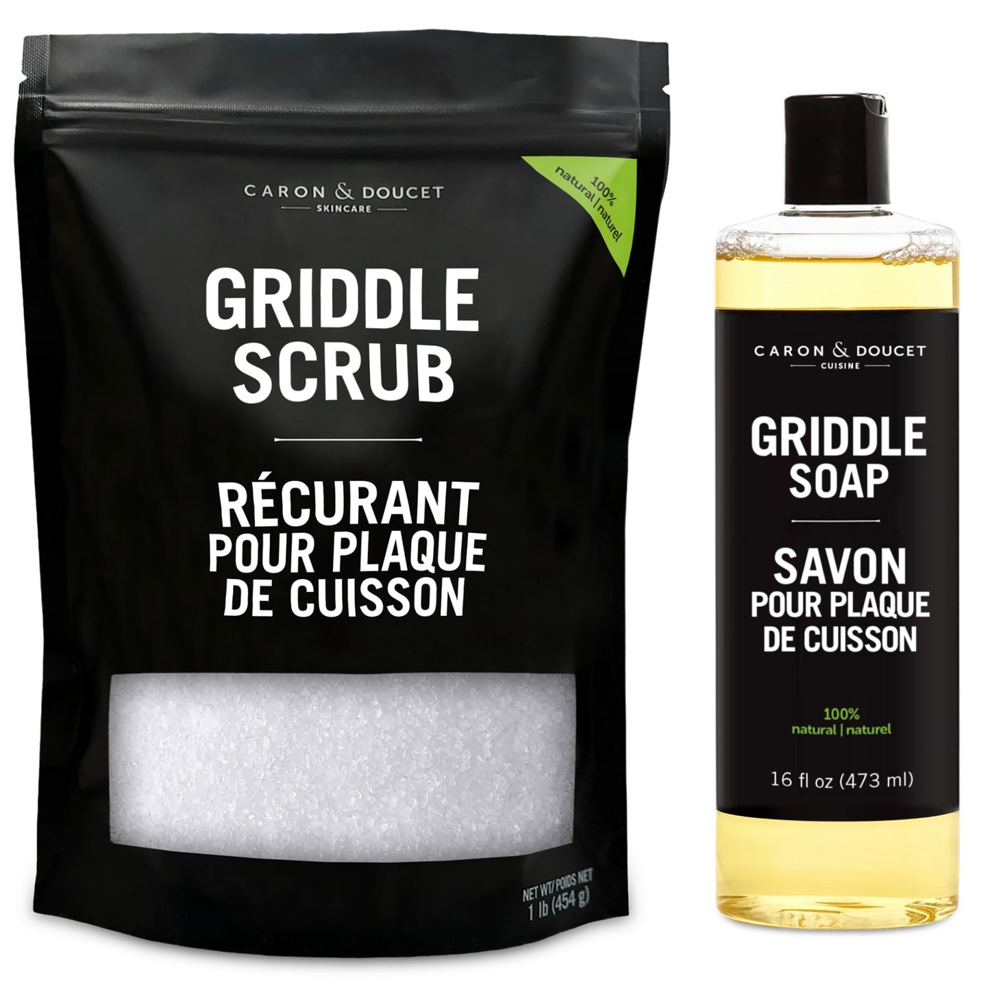 Griddle Cleaning Soap and Salt Scrub Set